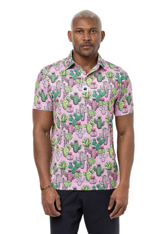 Cactus Frenzy Golf Polo