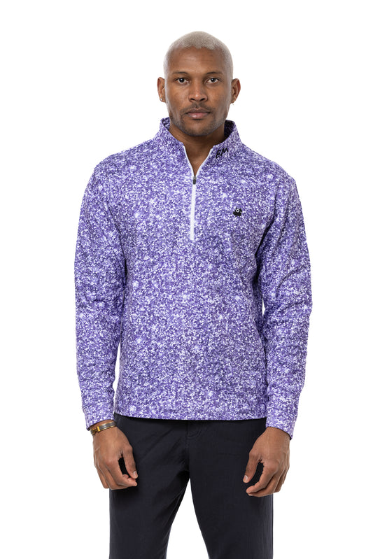 Sparky Purple Quarter Zip Golf Pullover