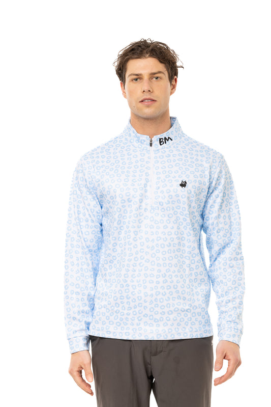 Snowy Leopard Quarter Zip Golf Pullover